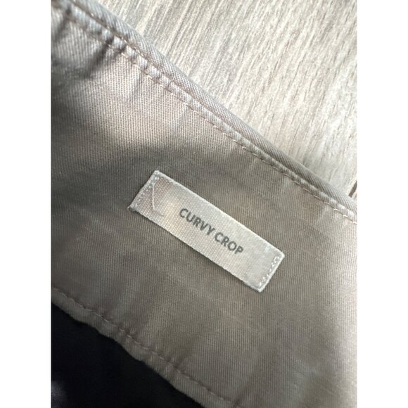 LOFT Outlet Curvy Crop Tan Capri Pants Size 12 Cotton Blend Womens Casual Wear - Picture 2 of 5